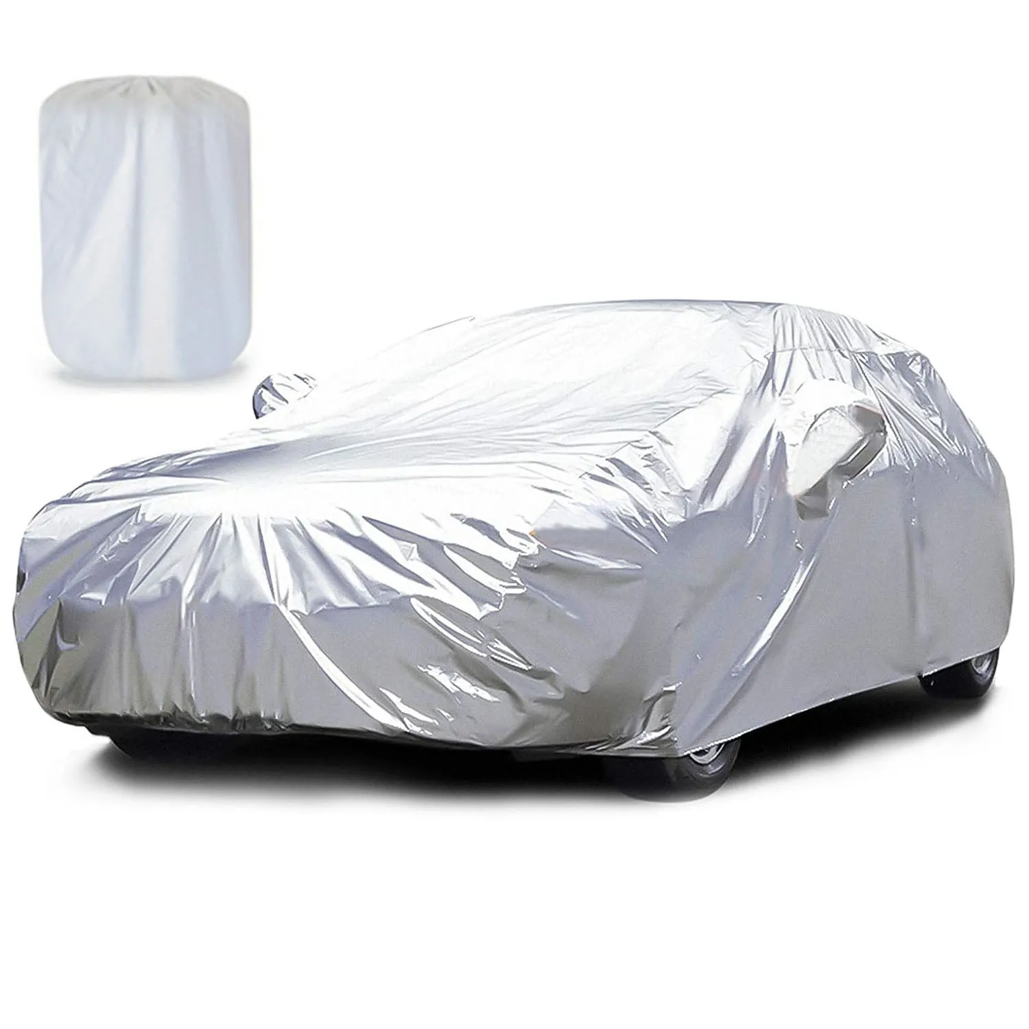 189x69x47in Full Car Cover All Weather UV Protection Automotive Cover 170T Outdoor Universal Full Cover For Sedans Up To 185in