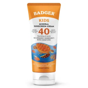 Badger Kids Mineral Sunscreen SPF 40 2.9 oz Cream