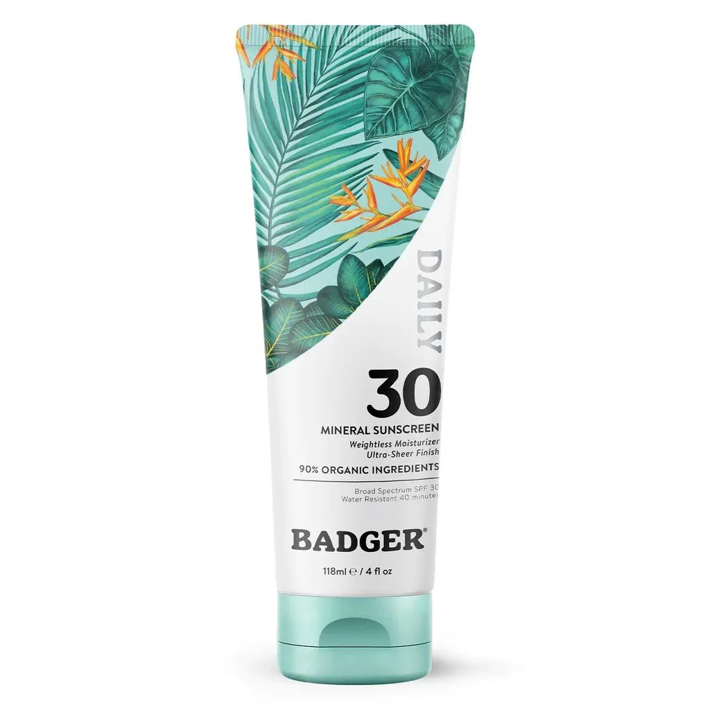 Badger SPF 30 Daily Mineral Sunscreen 4 oz Cream