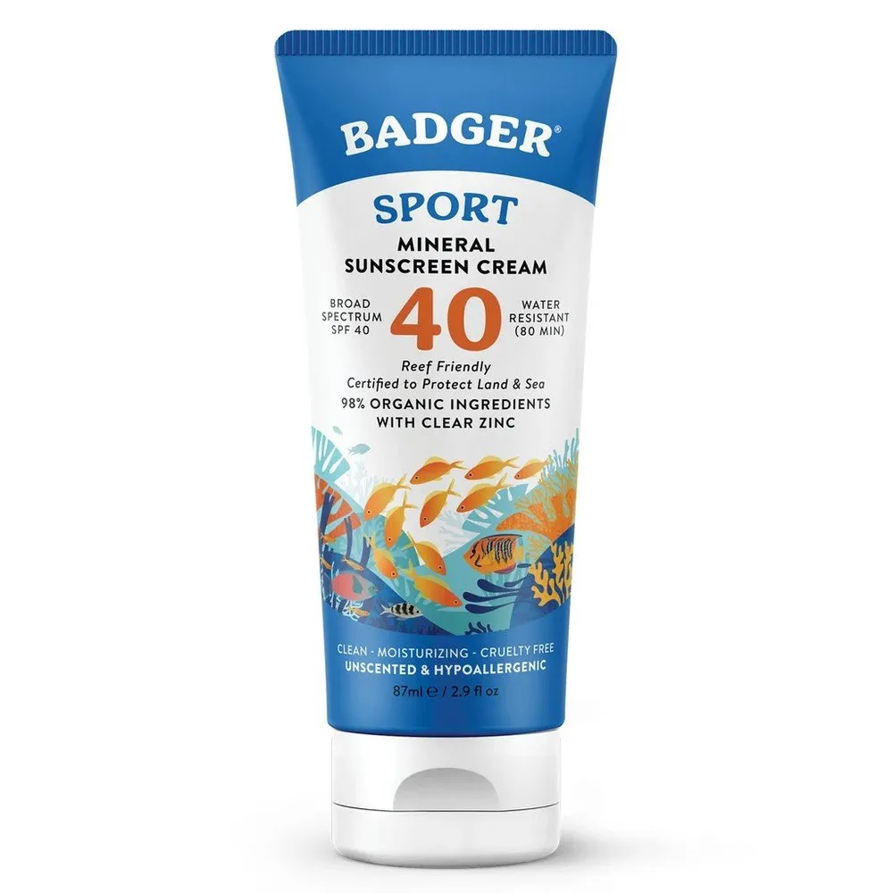 Badger SPF 40 PL&S Clear Sunscreen 2.9 oz Cream