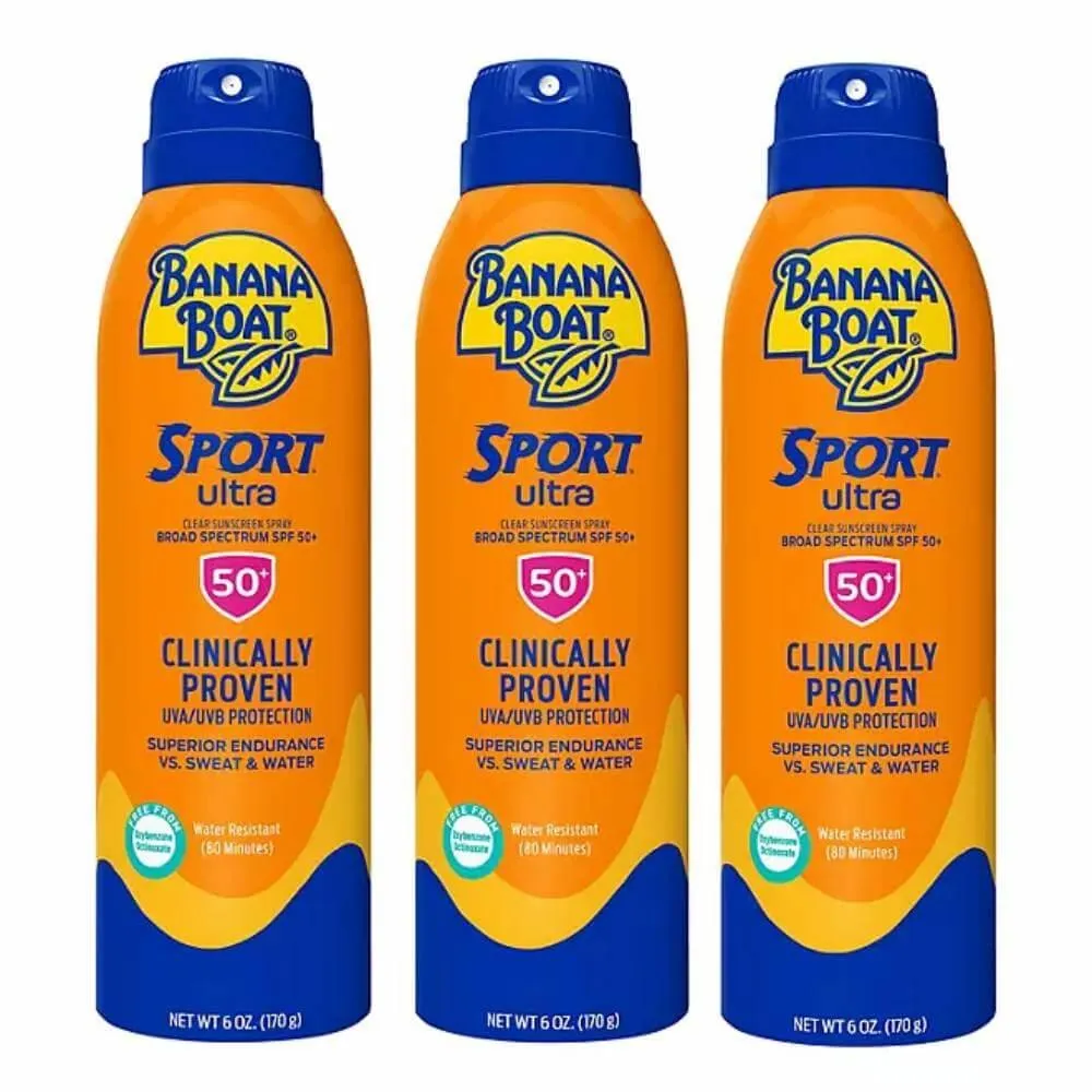 Banana Boat - Sport Ultra Sunscreen Spray, SPF 50 - 6 Oz - 3 Pack