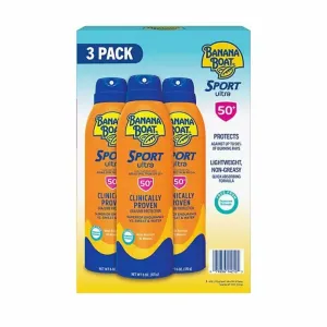 Banana Boat - Sport Ultra Sunscreen Spray, SPF 50 - 6 Oz - 3 Pack