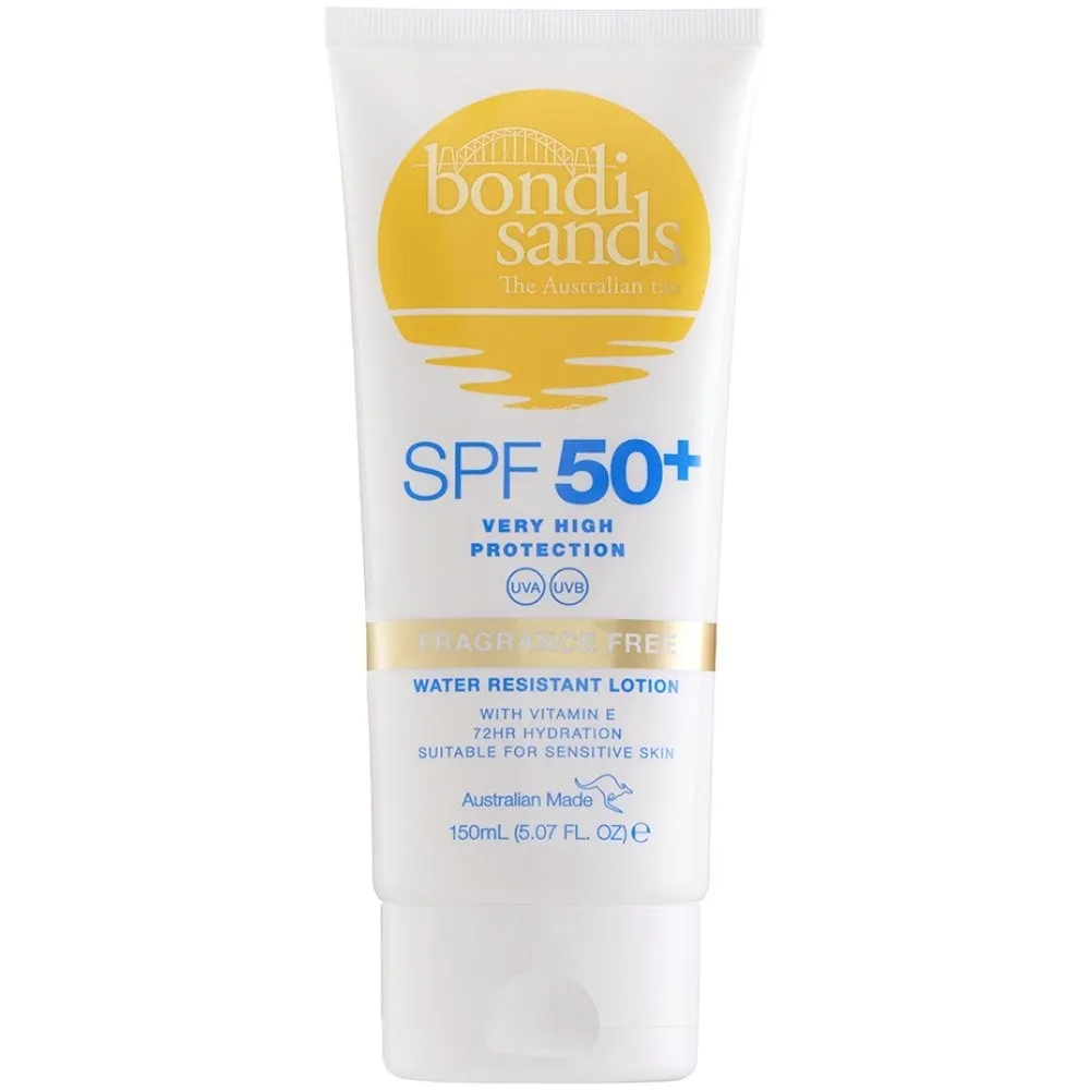 Bondi Sands Sunscreen Lotion SPF50  Fragrance-Free 150ml