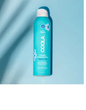 COOLA Classic Body Organic Suncreen Spray SPF 50 - Fragrance Free Sunscreen