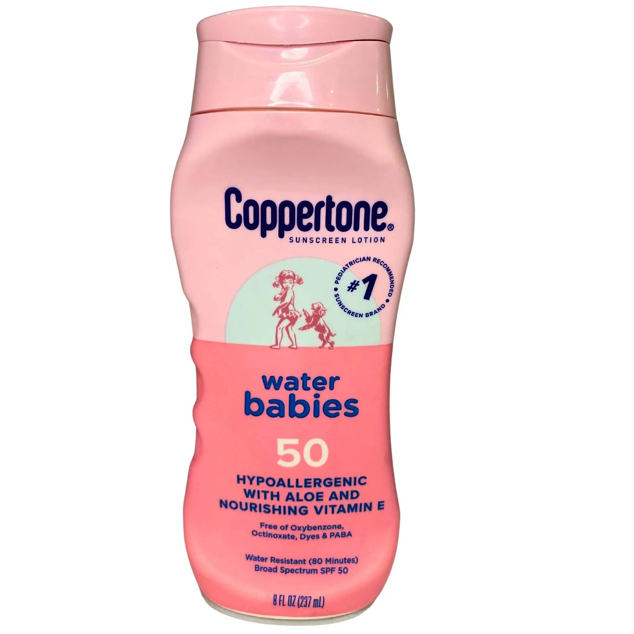 Coppertone Sunscreen Lotion Water Babies 50 hypoallergenic Spectrum SPF 50 8OZ (82 Pcs Lot)