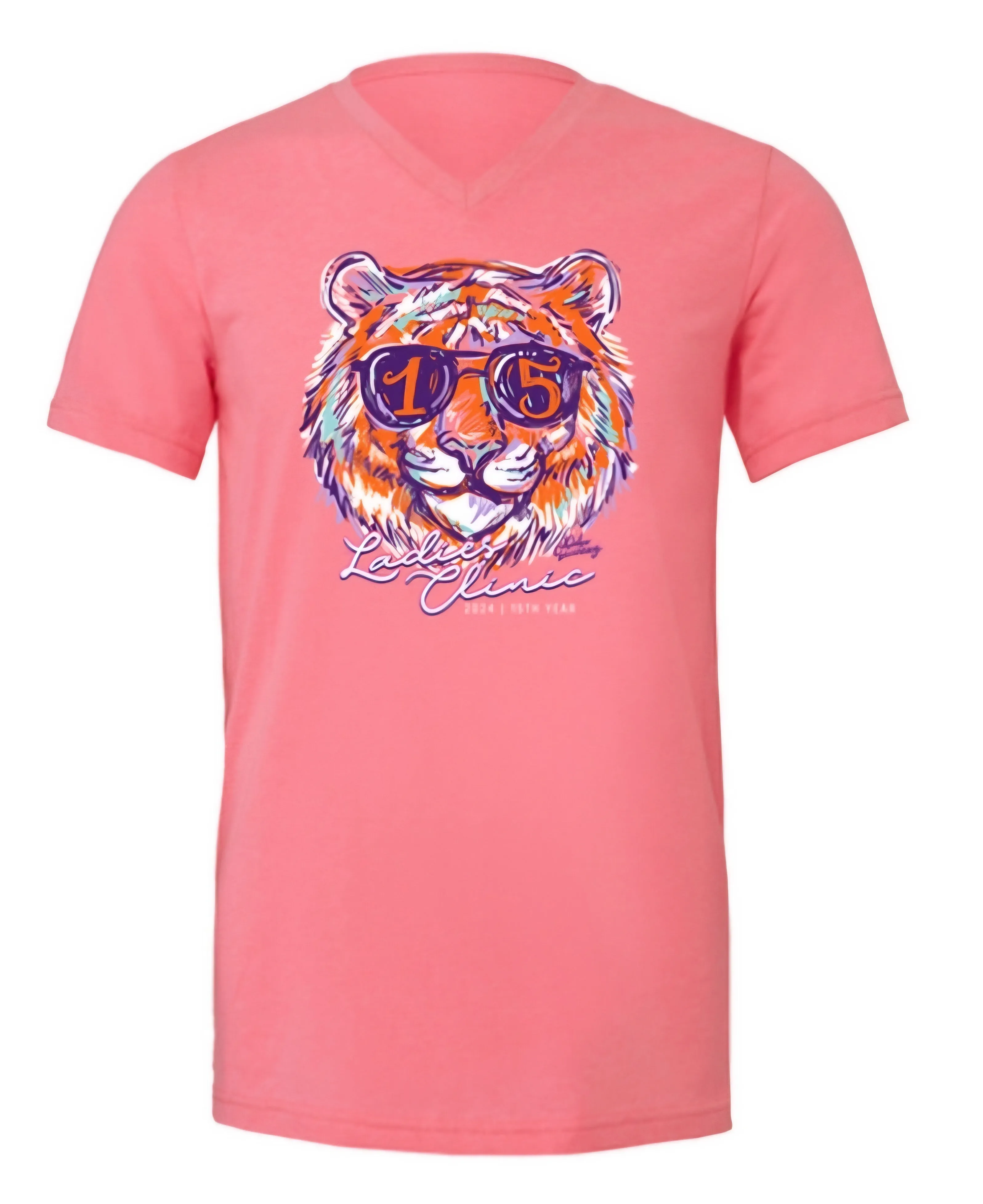 Dabo's Swinney's 15-year Anniversary Ladies Clinic Tee- Charity Pink V-Neck