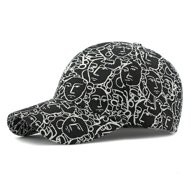 Graffiti Sunscreen Retro Peaked Cap