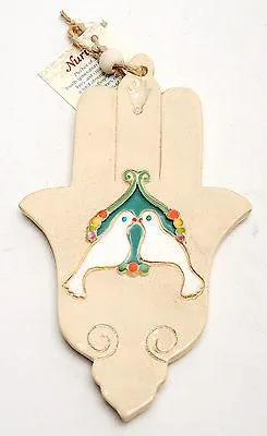 Hamsa Hand Wall Hanging Evil Eye Kabbalah Luck New Ceramics from holyland #604