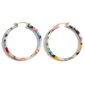 Lightweight Resin Hoop Earrings