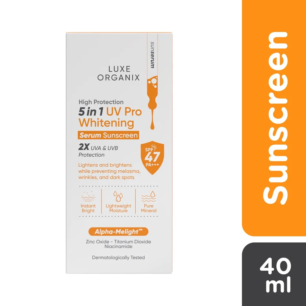 Luxe Organix 5in1 UV Pro Whitening Serum Sunscreen SPF 47 PA    40mL