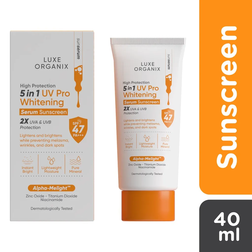 Luxe Organix 5in1 UV Pro Whitening Serum Sunscreen SPF 47 PA    40mL