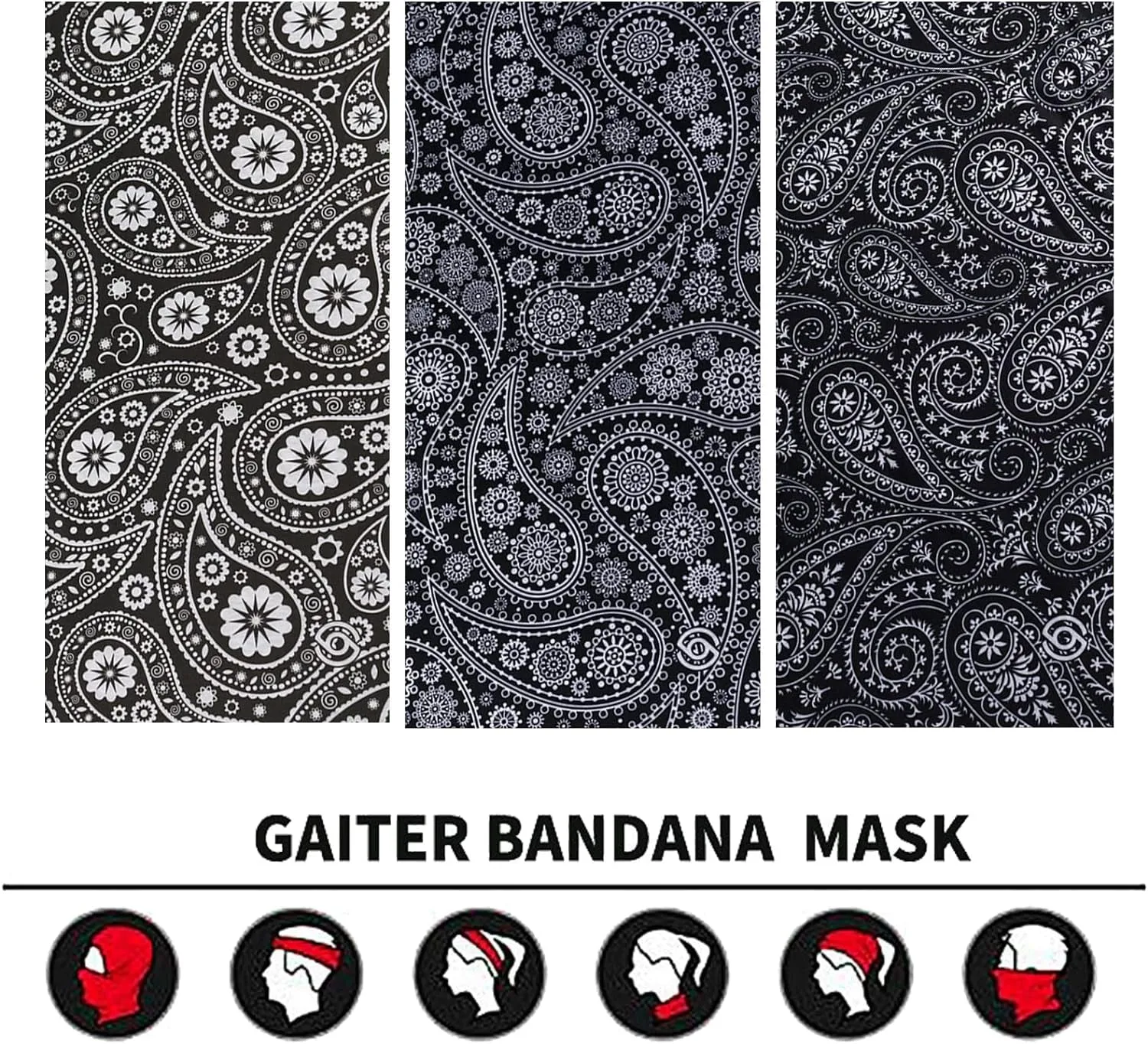 Neck Gaiter Face Cover Bandana Mask Scarf, Breathable Sun& Dust-Proof for Cycling Running Fishing Hiking