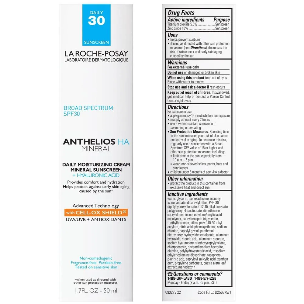 New - La Roche-Posay Anthelios HA Sunscreen - SPF 30 - 1.7 fl oz