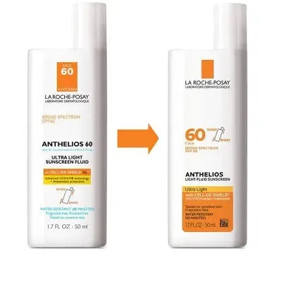 New - La Roche-Posay Anthelios Sunscreen, Ultra-Light Fluid Face Sunscreen, Oxybenzone-Free Sunscreen Lotion - SPF 60 - 1.7 fl oz