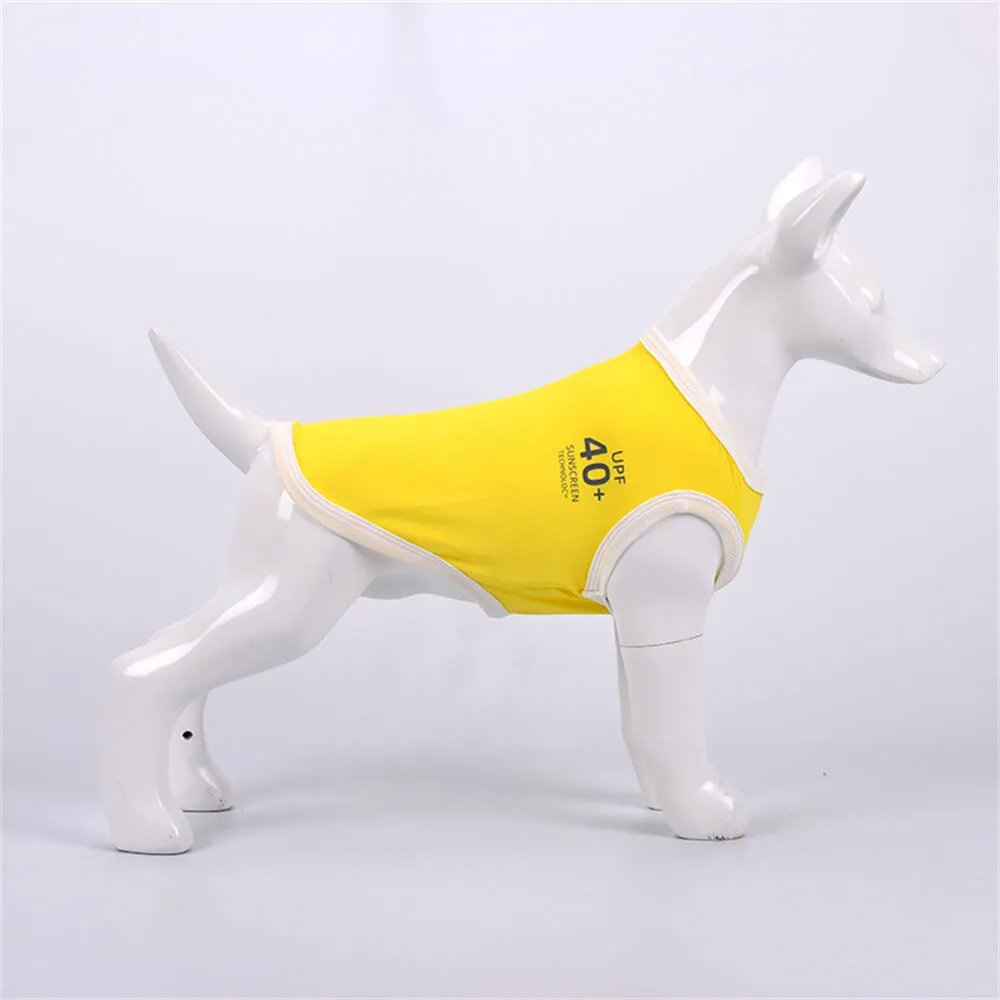 Pet Dog Clothes Multicolor Sunscreen Breathable Thin Vest