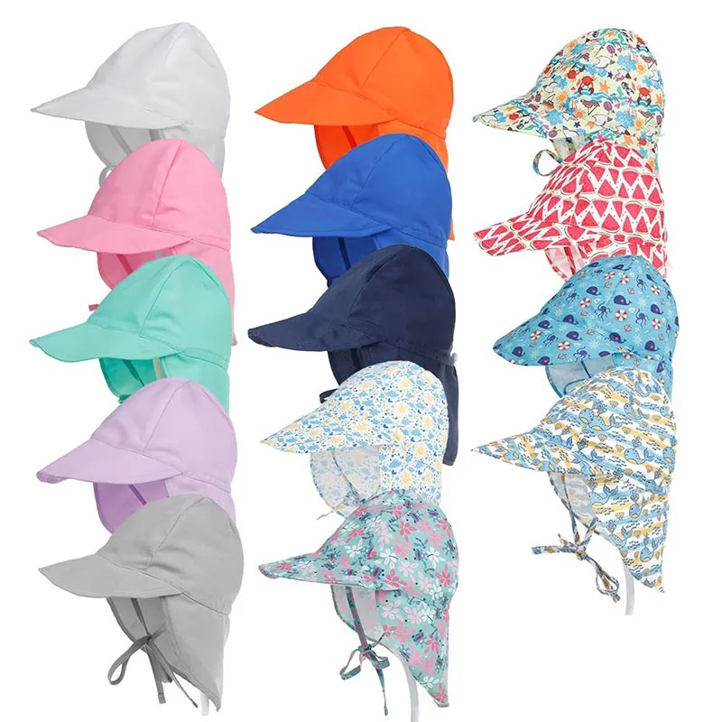 Quick-drying l Children's Bucket Hats For 3 Months To 5 Years Old Kids Wide Brim Beach UV Protection Outdoor Essential Sun Caps