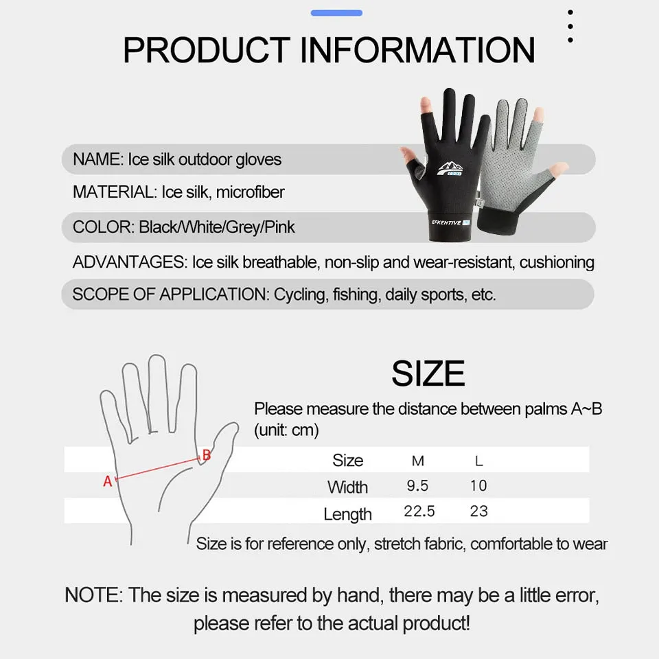 Skyddshandskar - Protection Gloves Breathable Anti-slip Anti-UV Sport Cycling Outdoor Running Gloves Men Women