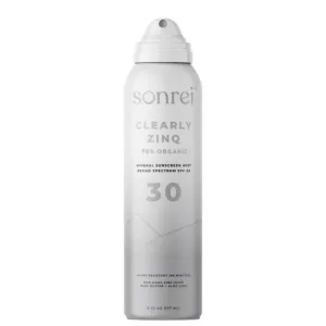 Sonrei Clearly Zinq Organic Mineral Sunscreen Mist SPF 30