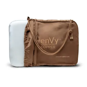 The enVy® COPPER   Botanical TENCEL™  Anti-Aging Pillow - 100% Natural Latex Pillow with COPPER infused TENCEL™  Pillowcase