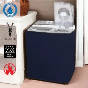 Twin Tub Waterproof Washing Machine Cover -  Blue