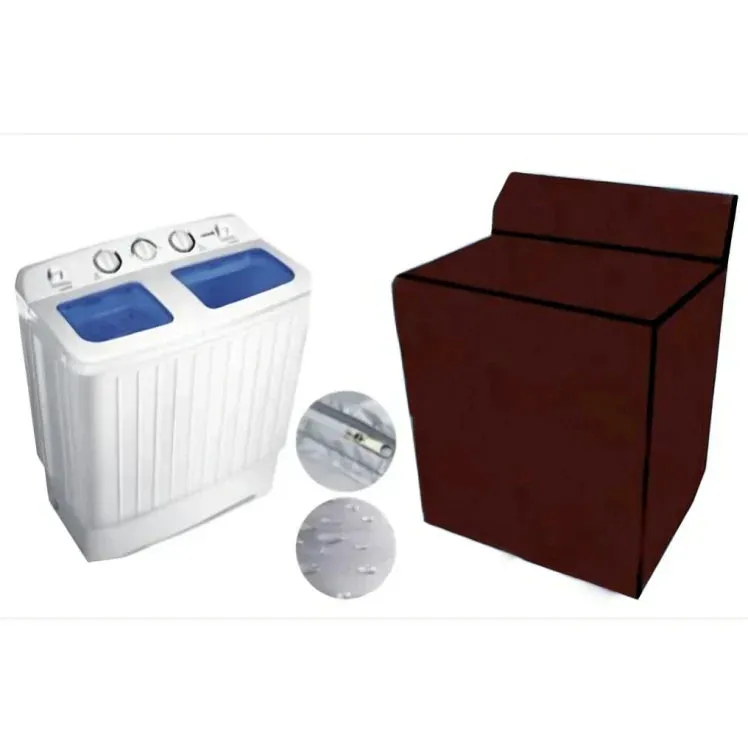 Twin Tub Waterproof Washing Machine Cover -  Brown