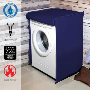 Waterproof Front Loaded Washing Machine Cover - Blue