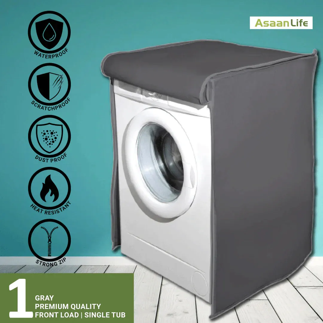 Waterproof Front Loaded Washing Machine Cover - Grey